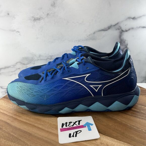 Men’s size 13-Mizuno Wave Enforce Tour AC Tennis Shoes Dark Blue NO INSOLES - Picture 1 of 11